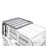 Customized Luggage Rack Roof Bar for Steel W/ Ladder Rooftop Rack Convenient