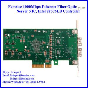 Wholesale Femrice 1G Dual Port Fiber Optic Server Network Card, PCI Express x4 Network Adapter from china suppliers