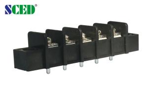 Wholesale 25A Brass Electrical Terminal Block 300V With Flange PBT 11mm Pitch Black from china suppliers