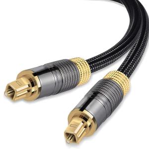 Wholesale 24K Gold Plated Toslink Cable 1m 2m 3m 5m 7.5m 10m Digital Audio Fiber Optical Cable Toslink Male To Male Optical Cable from china suppliers