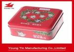 Artwork CMYK Printed Square Metal Containers For Gifts Packaging 95 X 95 X 48 MM