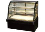 Black Marble Stainless Steel Refrigerated Cake Showcase With Back Sliding Door