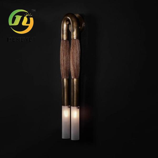 Post Modern Industrial Fur Wire Wall Lamp Simple Hotel Bedroom Bed Corridor