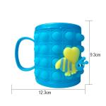 Customizable Baby Feeding Kids Drink Cup Silicone Push Bubble Fidget Popper Pop