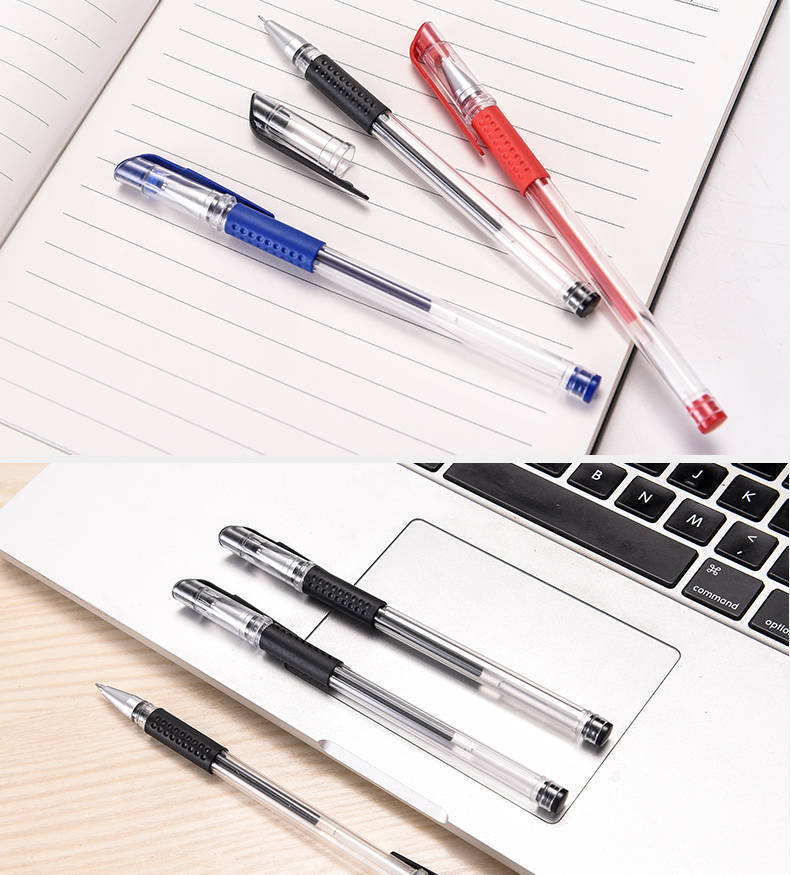 Smooth Writing Carbon Water-Based Pen Custom 0.5mm Needle Tube in Black Red Blue