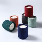 Decorative Handmade Ceramic Candle Jar Scented For Home Decoration