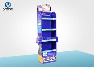 China 4 Shelves Blue Cardboard Pop Up Display Advertising For Water Stop Bandage on sale