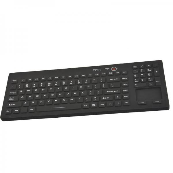 Quality 105 keys water resistant medical silicone keyboard with touchpad for heavy industry for sale