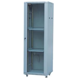Buy cheap Glass Door Server Rack Cabinet 100mm Depth Cold Rolled Steel With Powder Coat from wholesalers