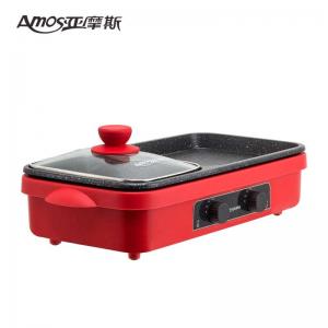 Wholesale 3 In 1 Korean BBQ Grill Electric Skillet Pan Indoor Griddle Grill Kitchenware from china suppliers