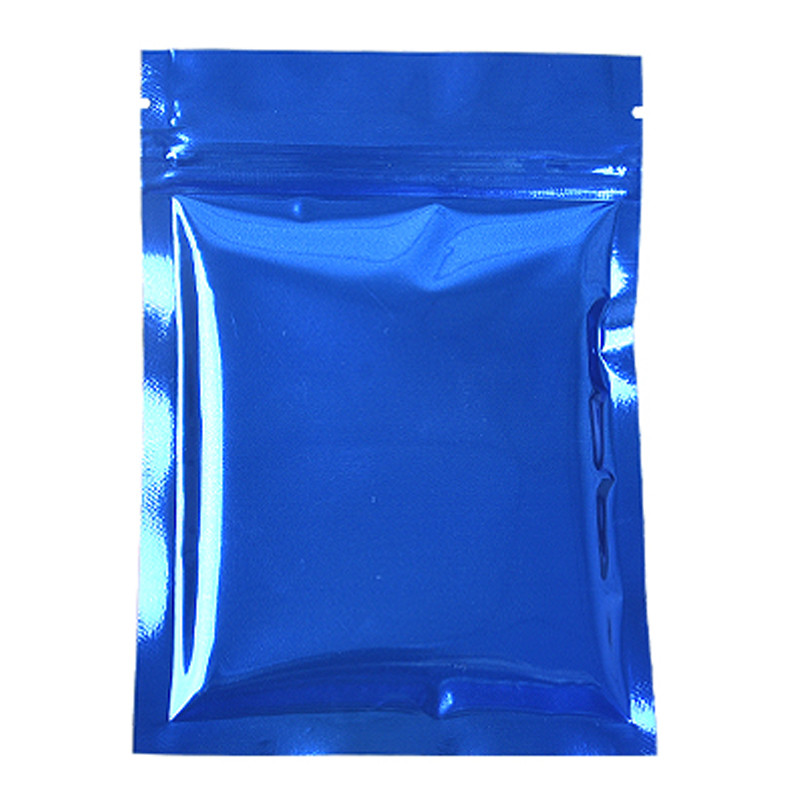 Colorful Small Aluminized Foil Zipper Resealable Packaging Bag For Food And Snack