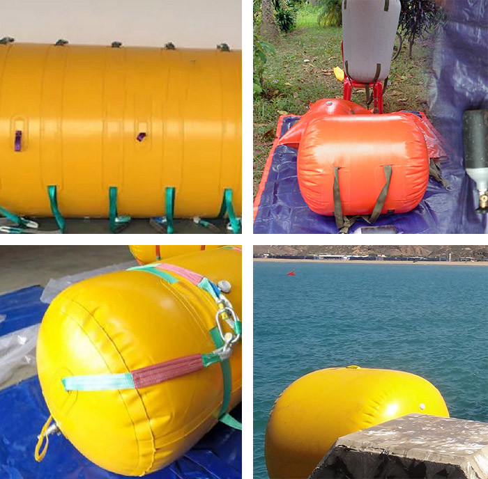 Yellow Lightweight Boat Lift Helper Air Bags 50 Tons Lifting Capacity