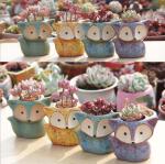 Cartoon Cute Mini Desktop fox shaped Ceramic Animal Pot Succulent Planter