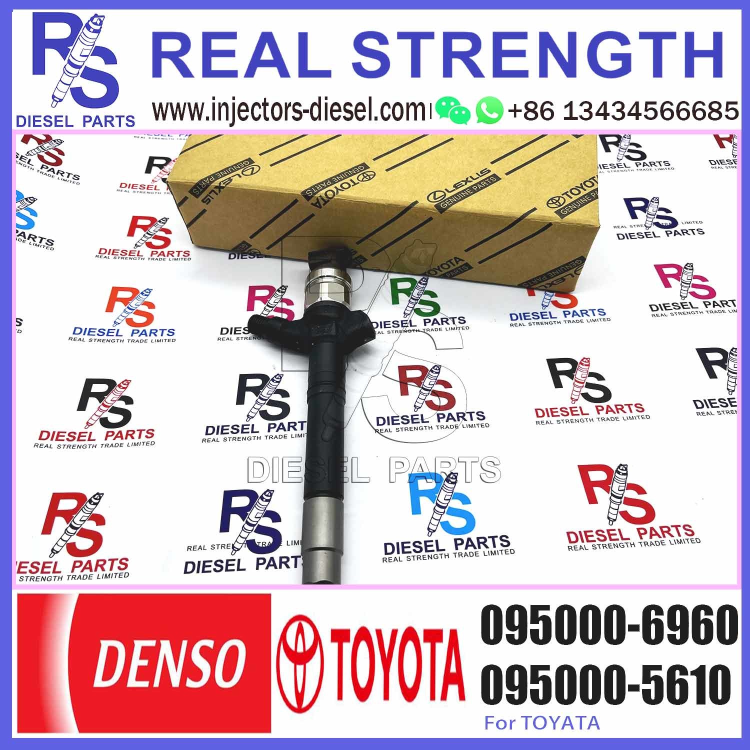 New Diesel Fuel Injector 095000-7660 095000-7670, 095000-6410, 095000-6960, 23670-0R190, 23670-0R140 23670-0R030