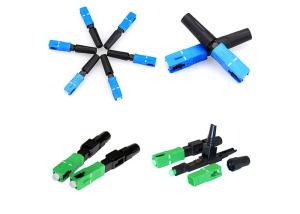 Wholesale SC UPC SC APC 60mm Fiber Optic Connector , 0.3dB FTTH Fast Connector from china suppliers