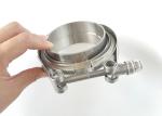 Quick Release V Band Clamp , Stainless Steel Car Exhaust Pipe Parts