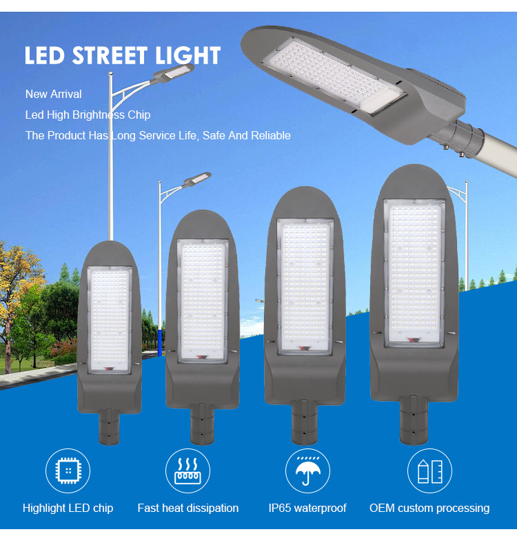 SMD 3030 IP66 3000K To 6500K High Lumens Led Street Light For Parking Lot, Highway