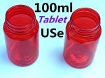 Candy Chewing Vitamin Bottles Red Reusable Empty Prescription Pill Bottles