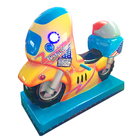 Swing game MP4 kiddie ride with music and video yellow color moto