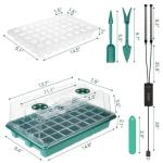 40 Cells Seed Starter Kit with Dimmable LED Grow Light Bar , Greenhouse Seed