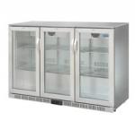330L Three Doors Back Bar Cooler Auto Defrost Type With Easy Cleaning Gasket