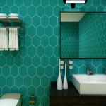 Moisture-Proof Ceramic Tiles 3D Wallpaper for Kitchen Wallpaper Bathroom 3d Wall
