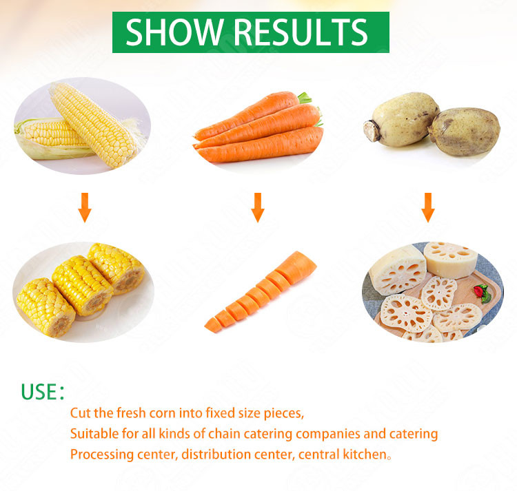 Corn Carrot Segment Cutting Automatic Food Processing Machines