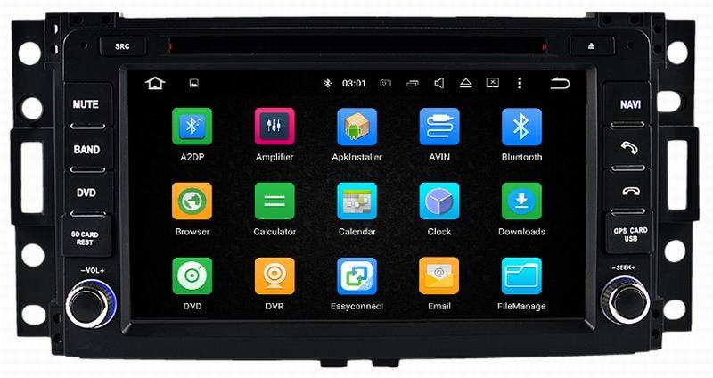 Ouchuangbo car radio dvd gps stereo for Hummer H3 with quad core 1024*600 BT AUX android 5.1 OS