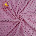 customized made printed minky dot fabric with competitive price