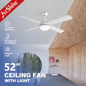 Wholesale Modern White Ceiling Fan With Lamp Light 3-Speed AC Motor from china suppliers