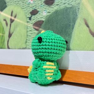 Wholesale Hand Knitting Fun Cute Dinosaur Milk Cotton Crochet Kit For Beginners from china suppliers