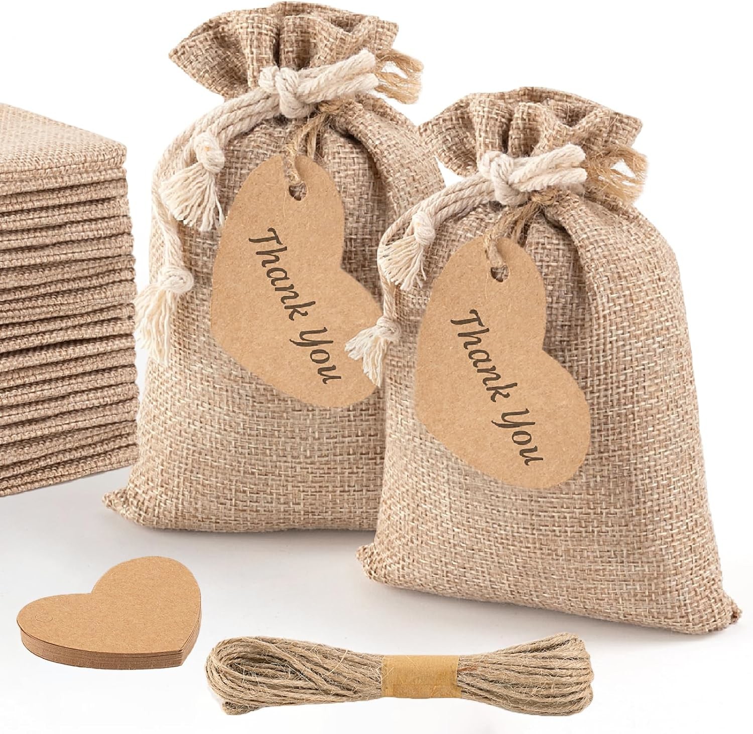 Linen Material Drawstring Gift Bags Jewelry Bags Shockproof