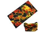 Black Seamless Connect Fishing Neck Scarf Chinese Style Custom Logo Printed
