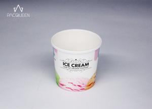 Wholesale White Branded Disposable Ice Cream Containers Double Coating Non Toxic from china suppliers