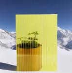 Weather-resistant and Impact resistant Yellow 4mm PC Hollow Sheet High