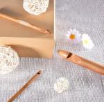 8 Pieces 1mm to 2.75mm Wooden Bamboo Crochet Hooks Set Handcrafted Knitting