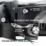 Waterproof Black LED Tube Projector Headlights Driver Passenger Side Pair Head