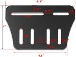 Standard Black Bed Frame Brackets Adapter/ Connector for Heavy Duty Bed