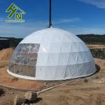 8m Geodesic Dome Tent Double Glass Door Clear Bay Window For Event