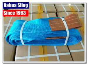 Wholesale LOGO Printable Polyester Lifting Slings For Construction WLL 8000kg from china suppliers
