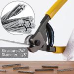 300FT Deck Railing Cable T316 7x7 Stainless Steel Wire Rope Special Cold Heading