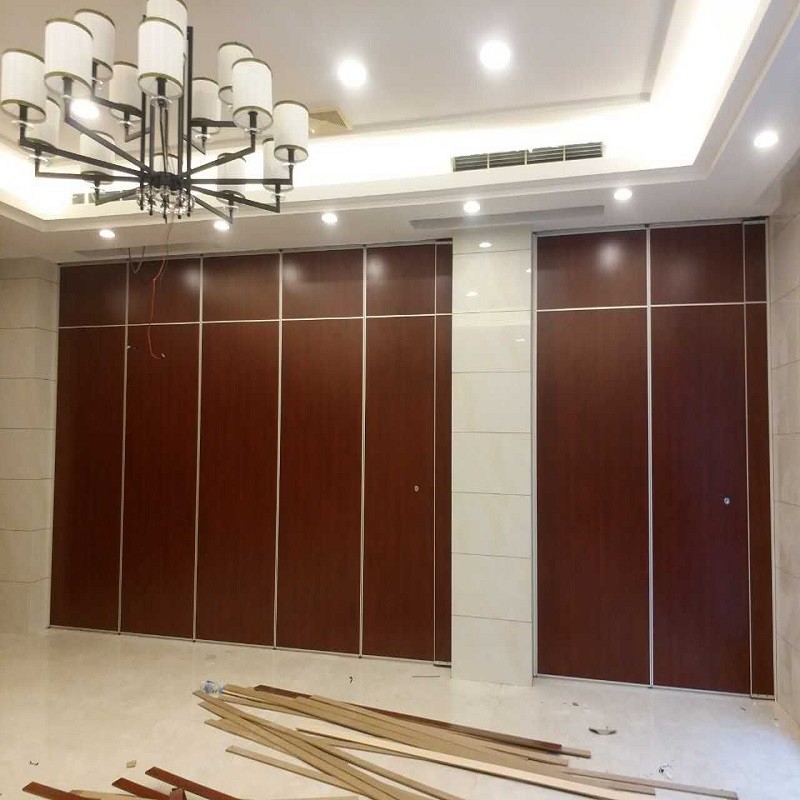 100 Mm Exhibition Hall Wooden Movable Sliding Folding Wall Acoustic Movable Partition