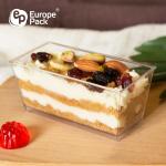 Plastic Dessert Containers Europe Pack Bpa Free Rectangle Disposable Food PS