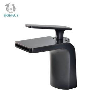 Wholesale ISO Antique Black Hot And Cold Wash Basin Taps Waterfall Basin Faucet Set from china suppliers