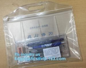 Wholesale PVC EVA vinyl slider top zipper bag for skin care sets, Holographic Laser PVC Slider Zipper Hand Bag For Summer, bottom from china suppliers