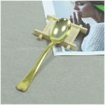 Disposable Gold Plastic Silverware Party Plastic Flatware, Clear Plastic Spoon