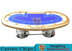 Wholesale 10 Players Casino Poker Table / Custom Poker Tables With Disc Shape Legs from china suppliers
