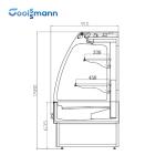 650L Open Multideck Fridge Vegetable Cooler For Supermarket Display 1580mm