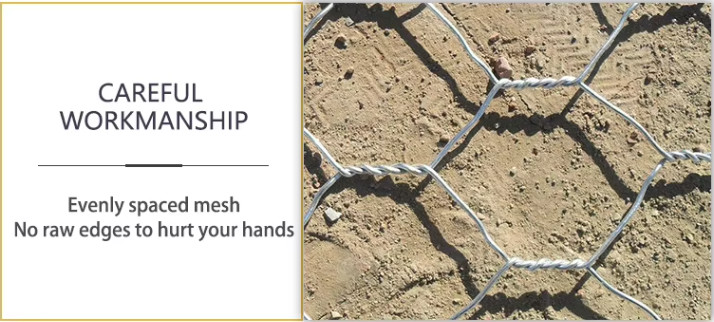 Galvanized Gabion Wire Baskets 60*80mm For Preventing of Rock Breaking