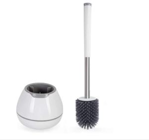 Wholesale White Toilet Brush And Holder Set Silicone Bristles With Tweezers from china suppliers